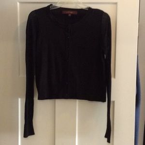 Jae Rubinstein sheer sleeve black sweater
